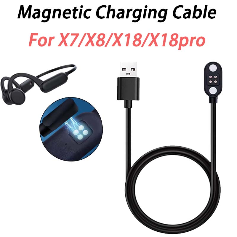 Magnetic Charging Cable Bone Conduction - سماعات أذن بتقنية التوصيل العظمي مع