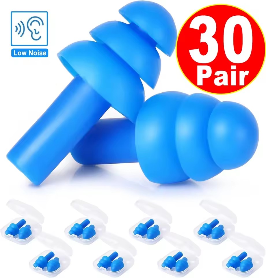 Waterproof Swimming Earplugs Silicone - قابلة لإعادة الاستخدام مقاوم للماء الأذن