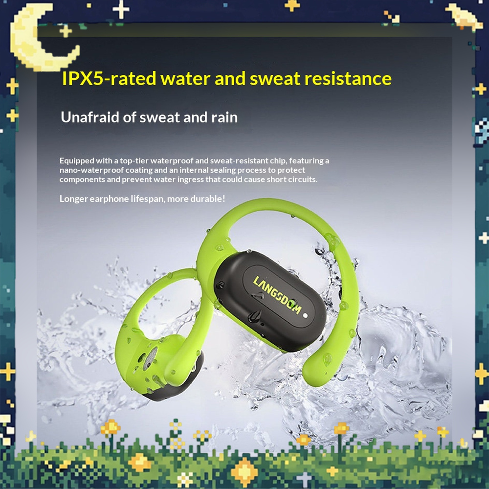 Air Conduction Open Ear Running Earbuds - سماعات رأس لاسلكية بتقنية البلوتوث LANGSDOM