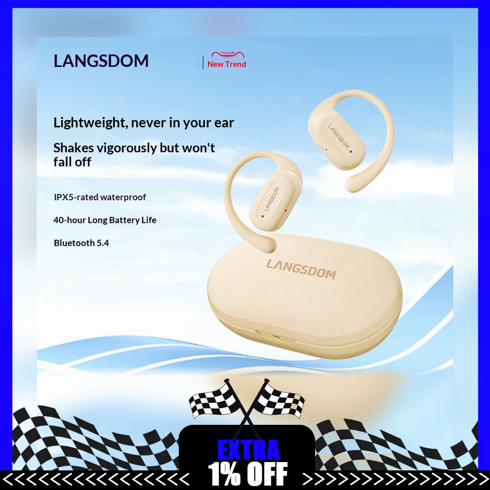Air Conduction Open Ear Running Earbuds - سماعات رأس لاسلكية بتقنية البلوتوث LANGSDOM