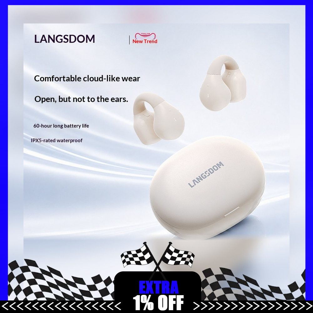 Air Conduction Open Ear Running Earbuds - سماعات رأس لاسلكية بتقنية البلوتوث LANGSDOM
