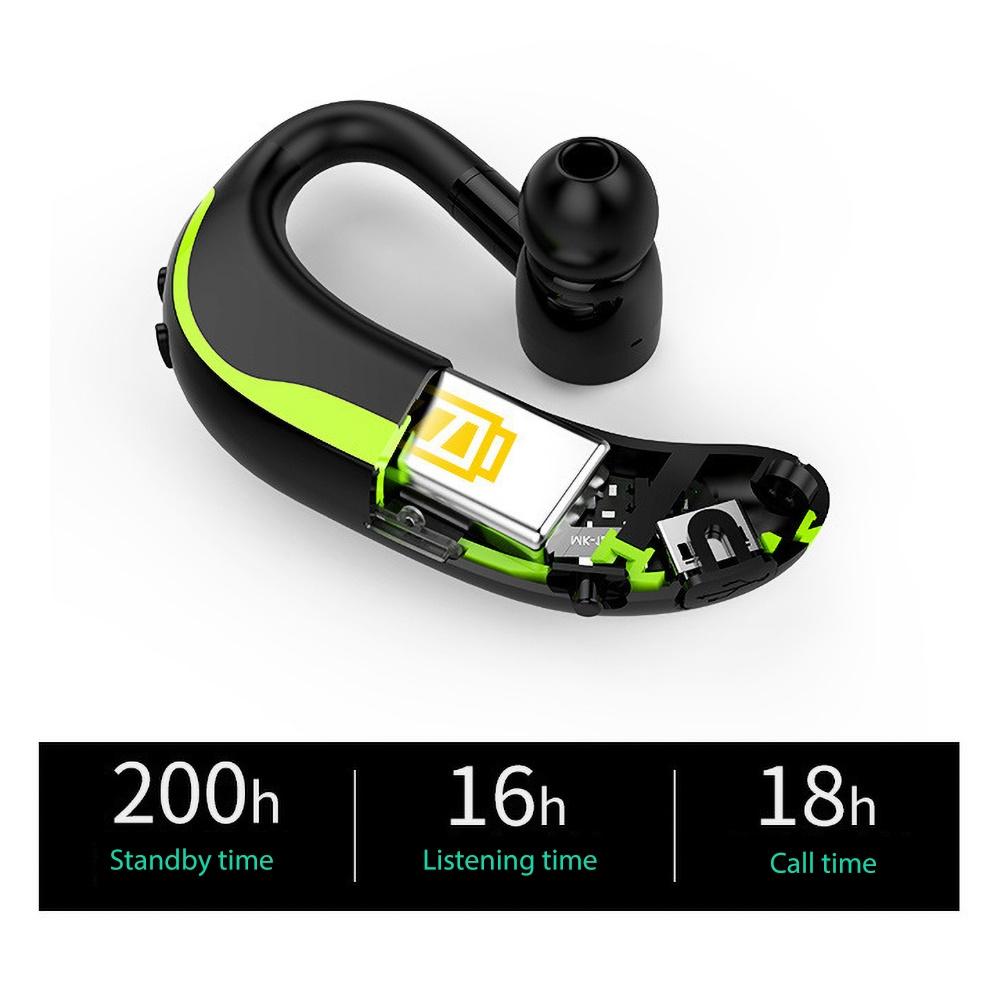 Silicone Ear Hooks Sports Headphones - سماعة رأس لاسلكية بلوتوث ، مشبك