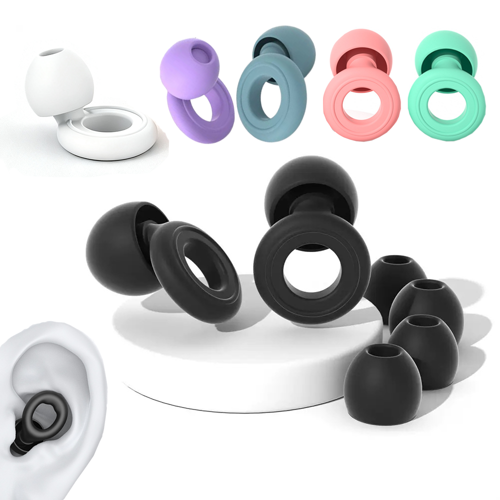 Waterproof Swimming Earplugs Silicone - حلقة الأذن المقابس النوم إلغاء الضوضاء