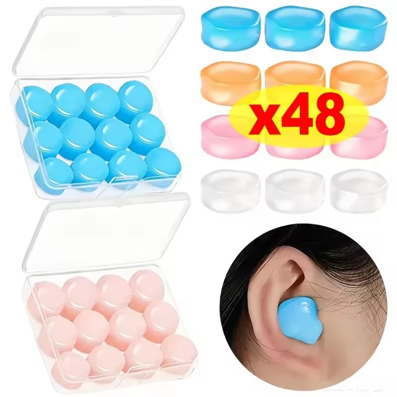 Waterproof Swimming Earplugs Silicone - سدادات أذن ناعمة من السيليكون، سدادات