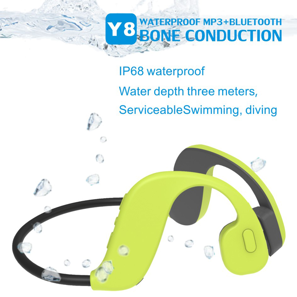 Swimming Bone Conduction Earphones Ip68 Mp3 - العظام التوصيل السباحة 32 جيجابايت مشغل