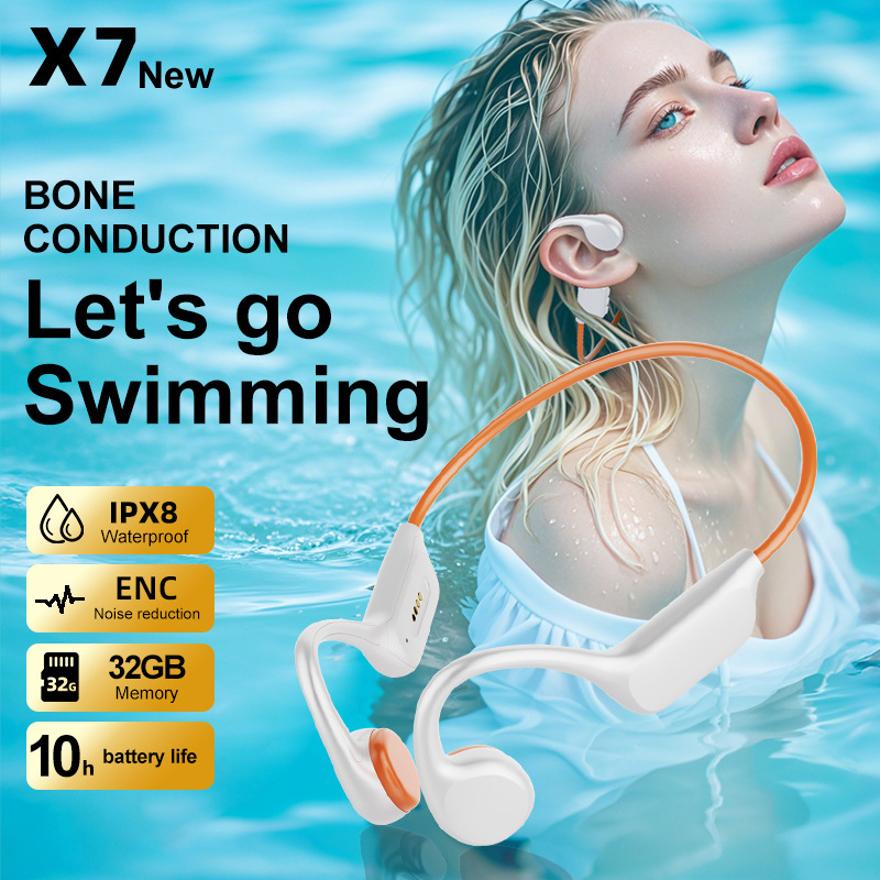 Sports Headband With Bone Conduction - سماعات بلوتوث X7S بتقنية التوصيل العظمي
