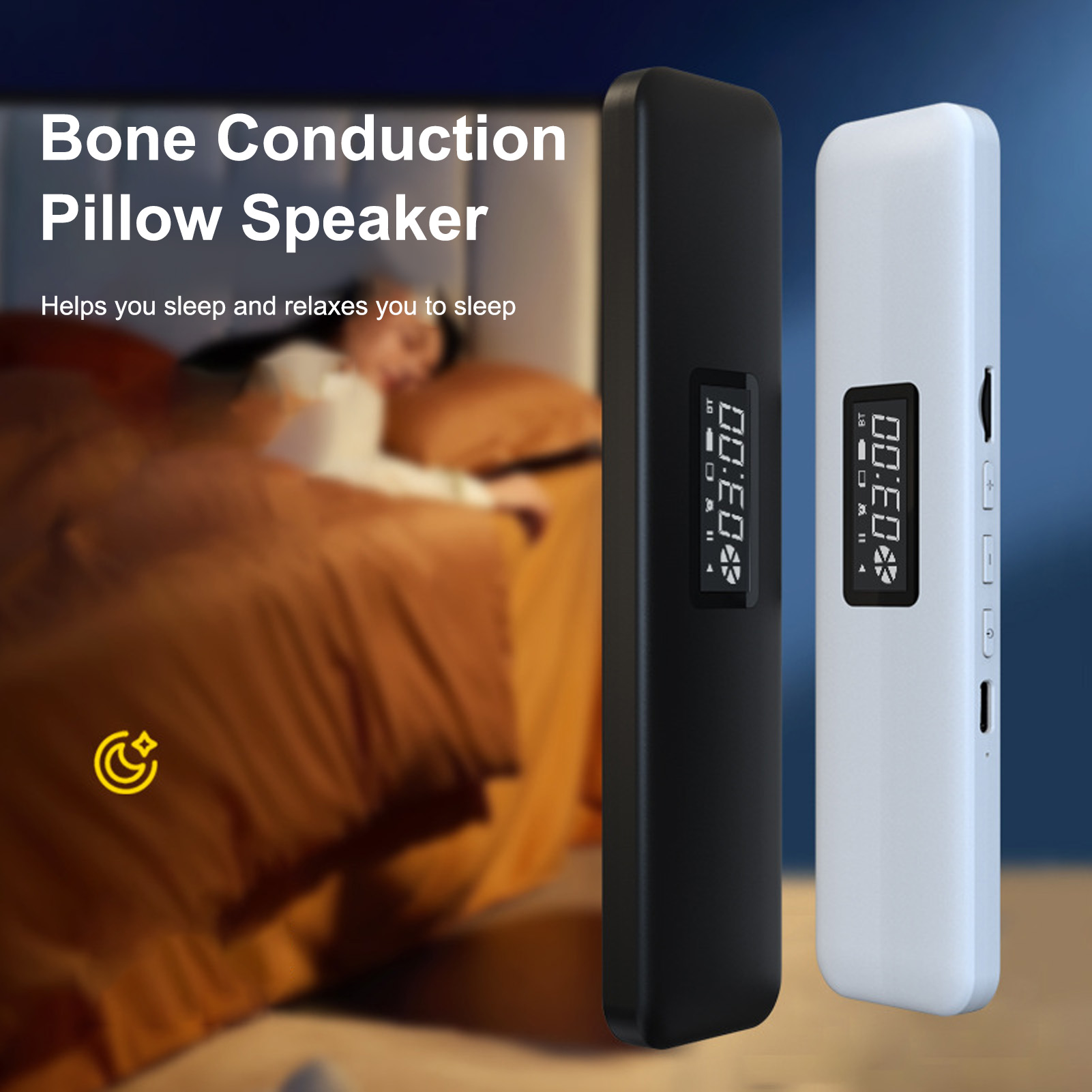 Bone Conduction Pillow Speaker Sleep Aid - وسادة مكبر صوت ثابتة وواضحة صوت
