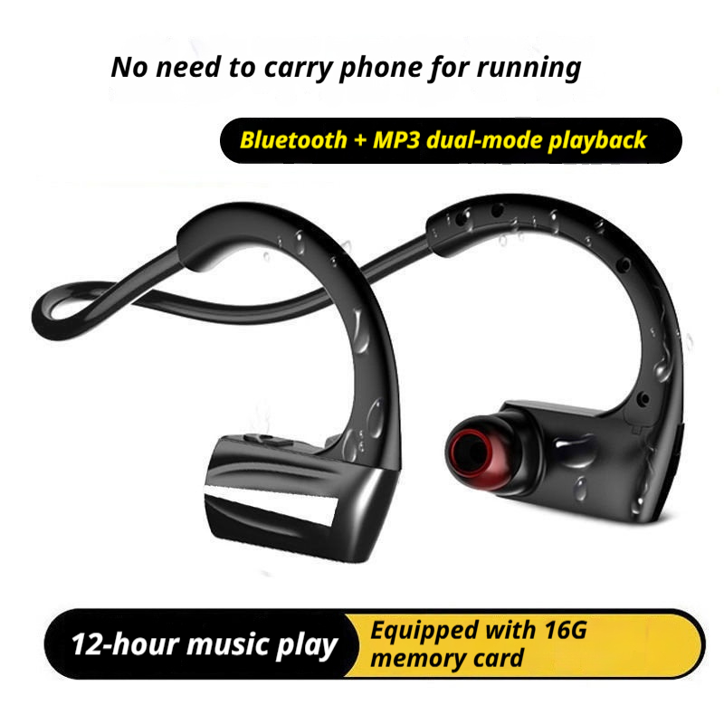 Silicone Ear Hooks Sports Headphones - سماعات أذن رياضية لاسلكية تعمل بالبلوتوث