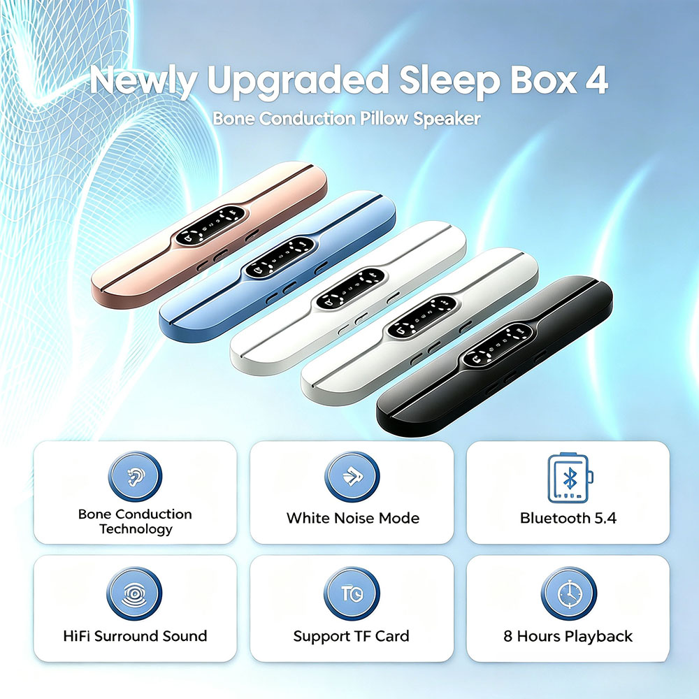 سماعة وسادة بتقنية التوصيل الع - مراجعة Bone Conduction Pillow Speaker Sleep Aid وسعره
