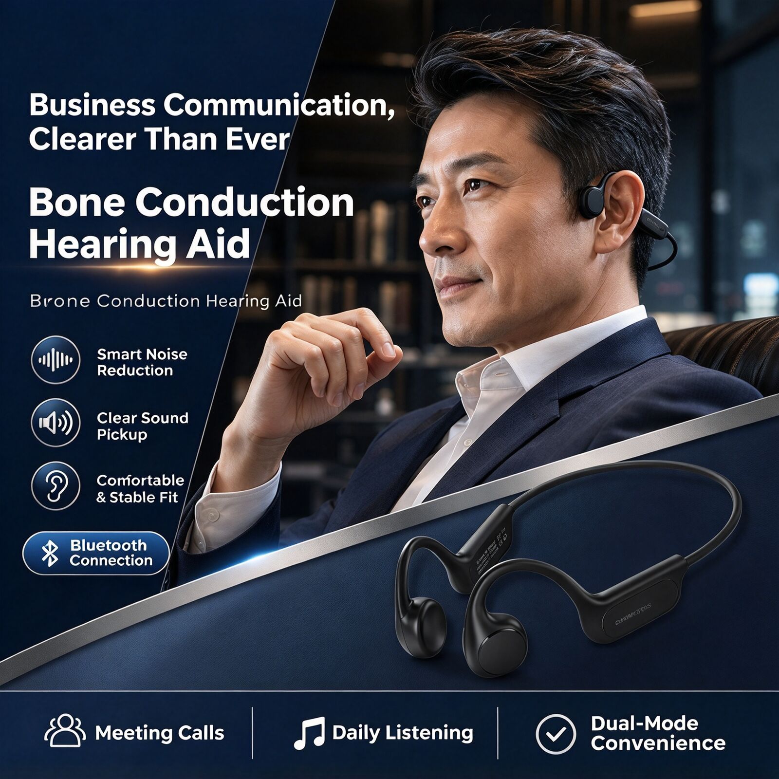 مكبر صوت لاسلكي بتقنية البلوتو - مراجعة Bone Conduction Hearing Aid Amplifier وسعره