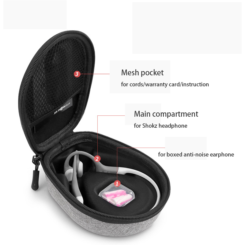 حقيبة حمل صلبة من بونا لسماعات - مراجعة Hard Travel Case Bone Conduction Earphones وسعره