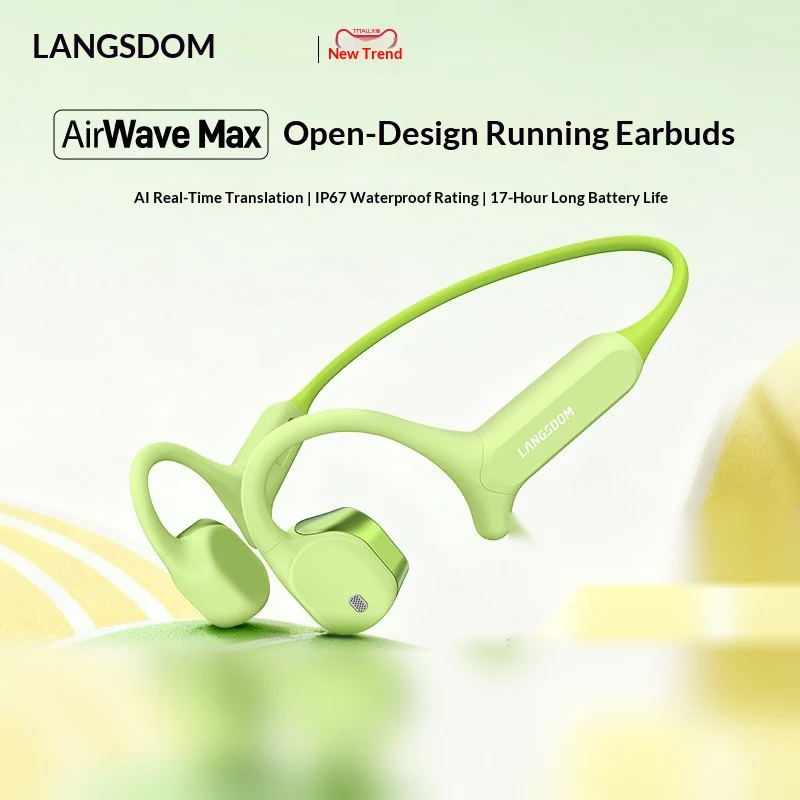سماعات رأس لاسلكية بتقنية البل - مراجعة Air Conduction Open Ear Running Earbuds وسعره