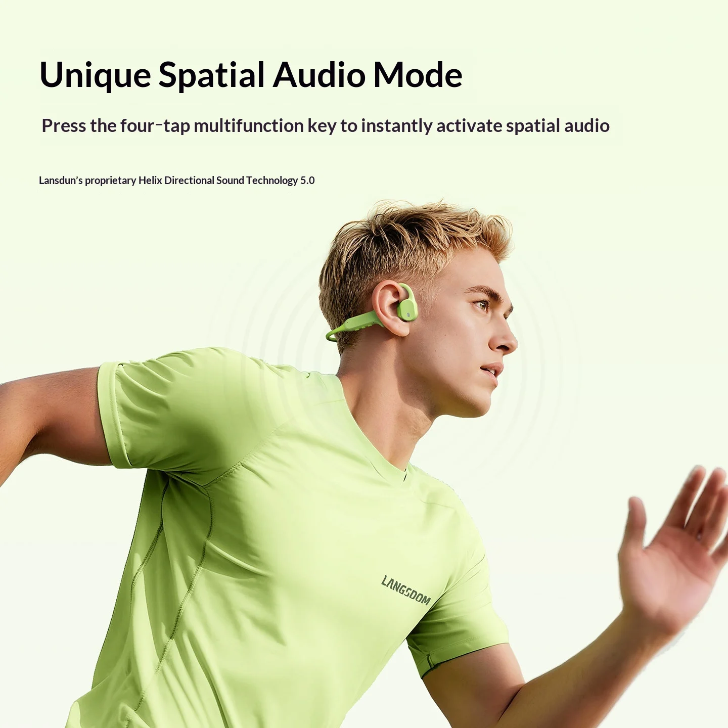 سماعات رأس لاسلكية بتقنية البل - مراجعة Air Conduction Open Ear Running Earbuds وسعره