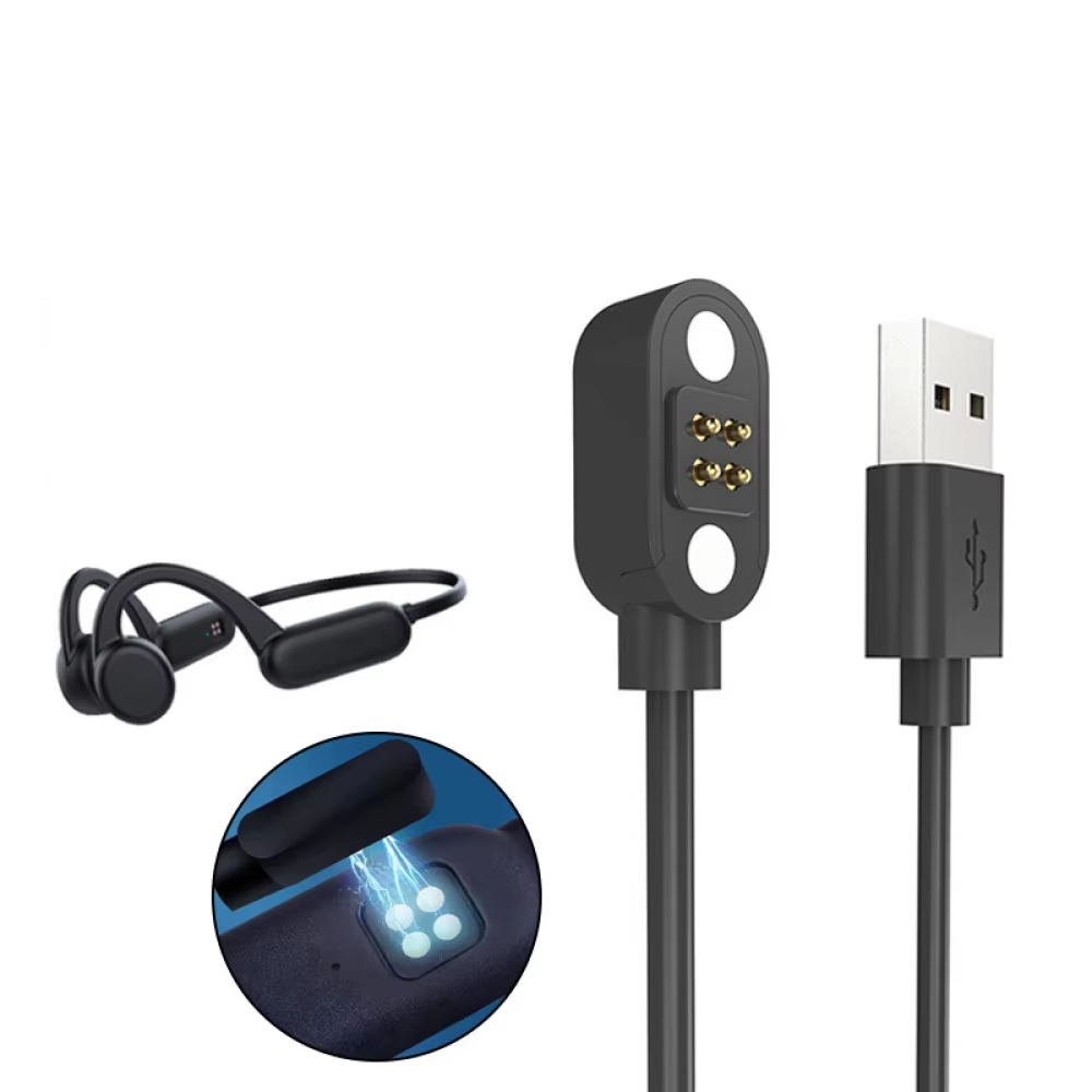 سماعات أذن بتقنية التوصيل العظ - مراجعة Magnetic Charging Cable Bone Conduction وسعره