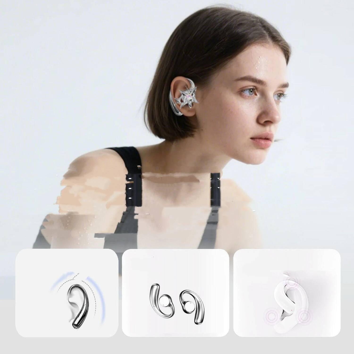 سماعات أذن بلوتوث لاسلكية من ا - مراجعة Magnetic Charging Cable Bone Conduction وسعره