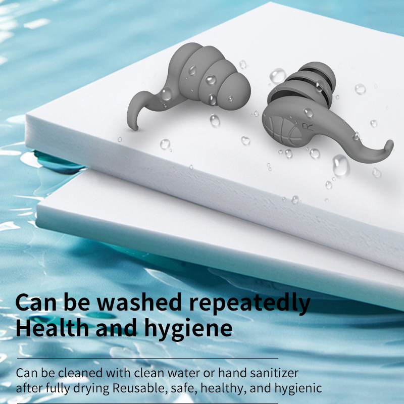 سدادات أذن سيليكون مضادة للضوض - مراجعة Waterproof Swimming Earplugs Silicone وسعره