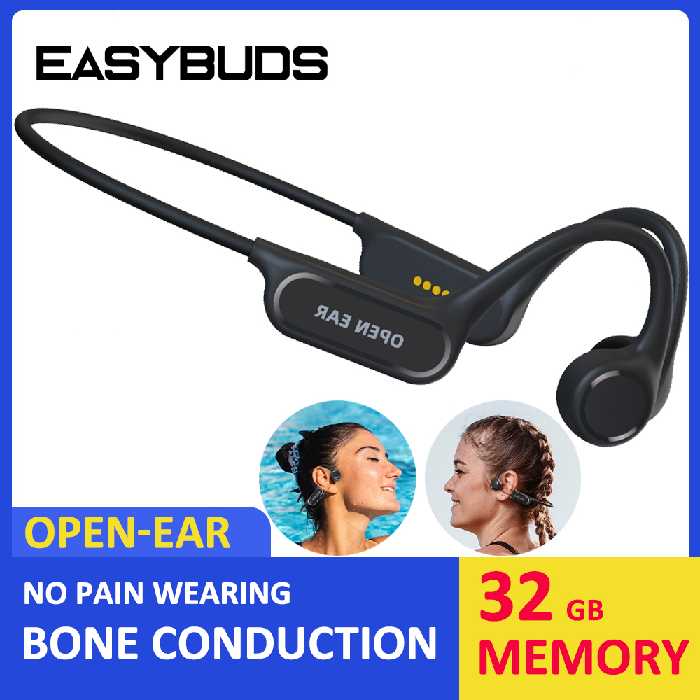 EASYBUDS سماعة أذن مفتوحة توصي - مراجعة Swimming Bone Conduction Earphones Ip68 Mp3 وسعره