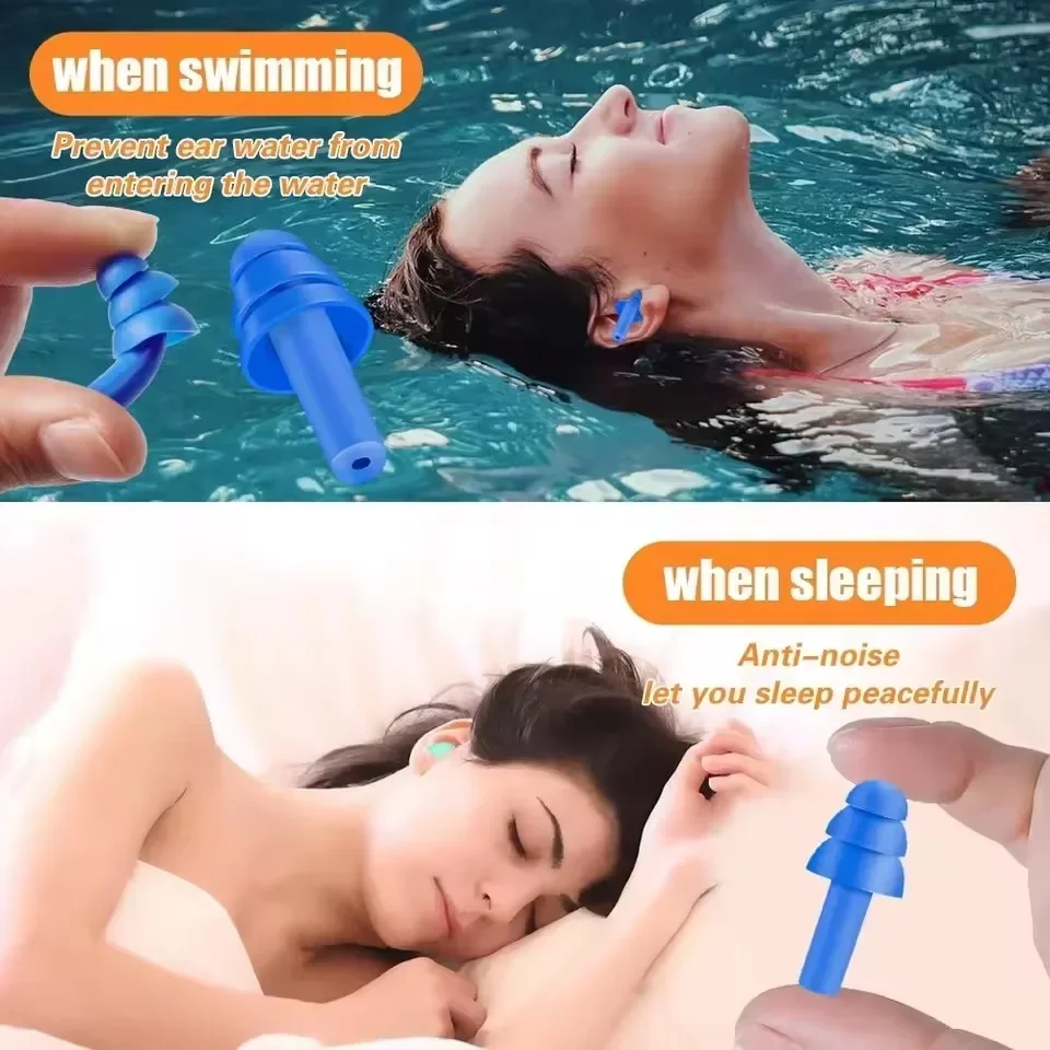 قابلة لإعادة الاستخدام مقاوم ل - مراجعة Waterproof Swimming Earplugs Silicone وسعره