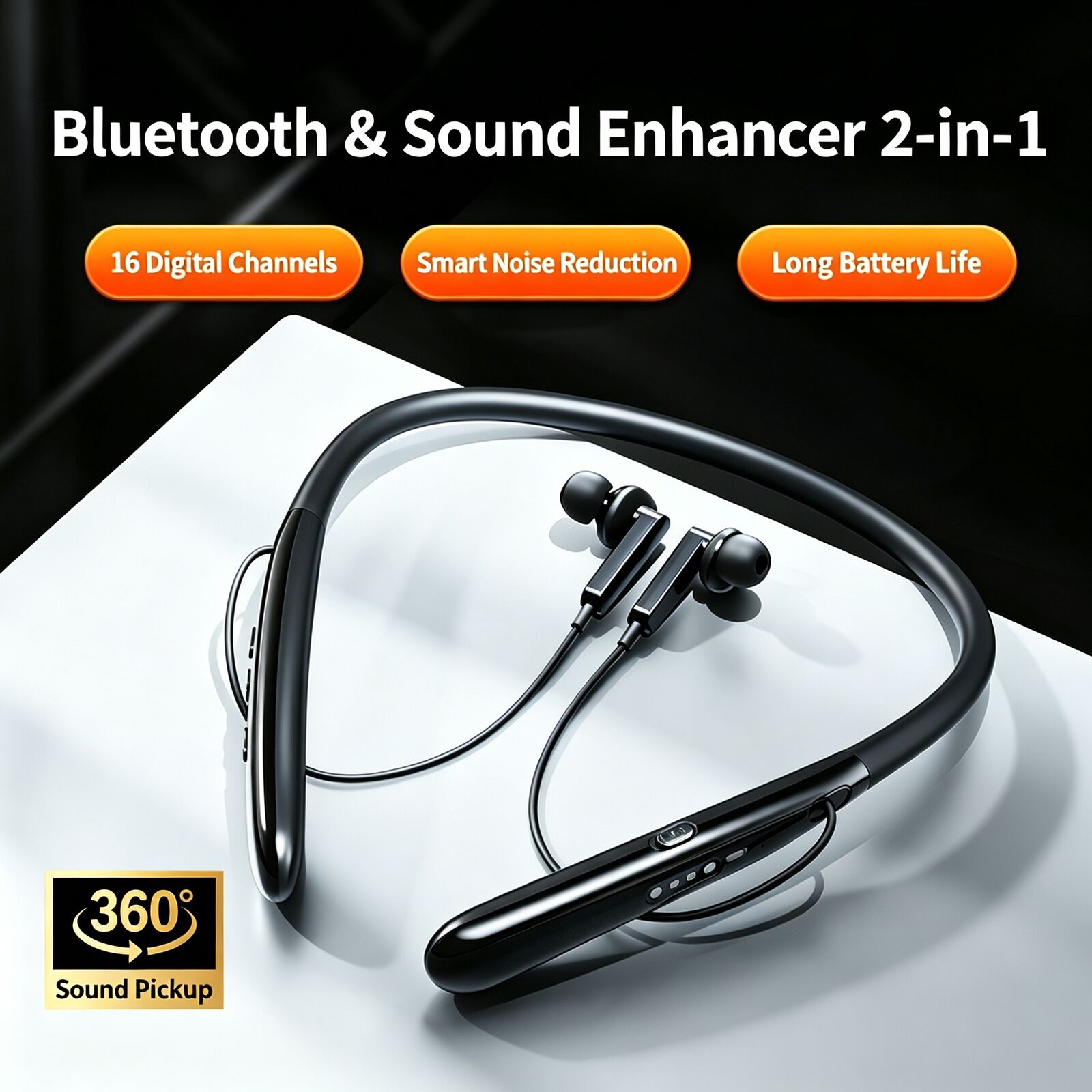سماعة بلوتوث لتعزيز الصوت حول  - مراجعة Bone Conduction Hearing Aid Amplifier وسعره