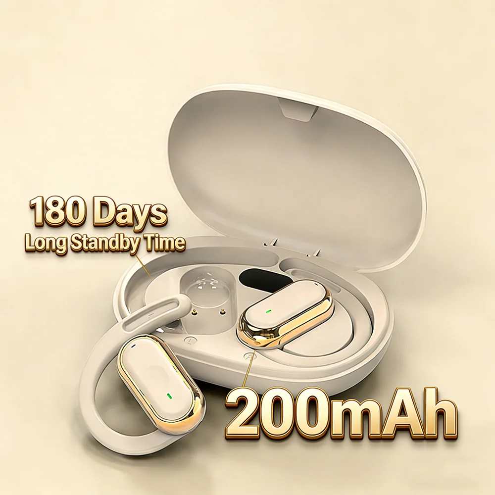 KEBIDUMEI مفتوح الأذن بلوتوث 5 - مراجعة Silicone Ear Hooks Sports Headphones وسعره
