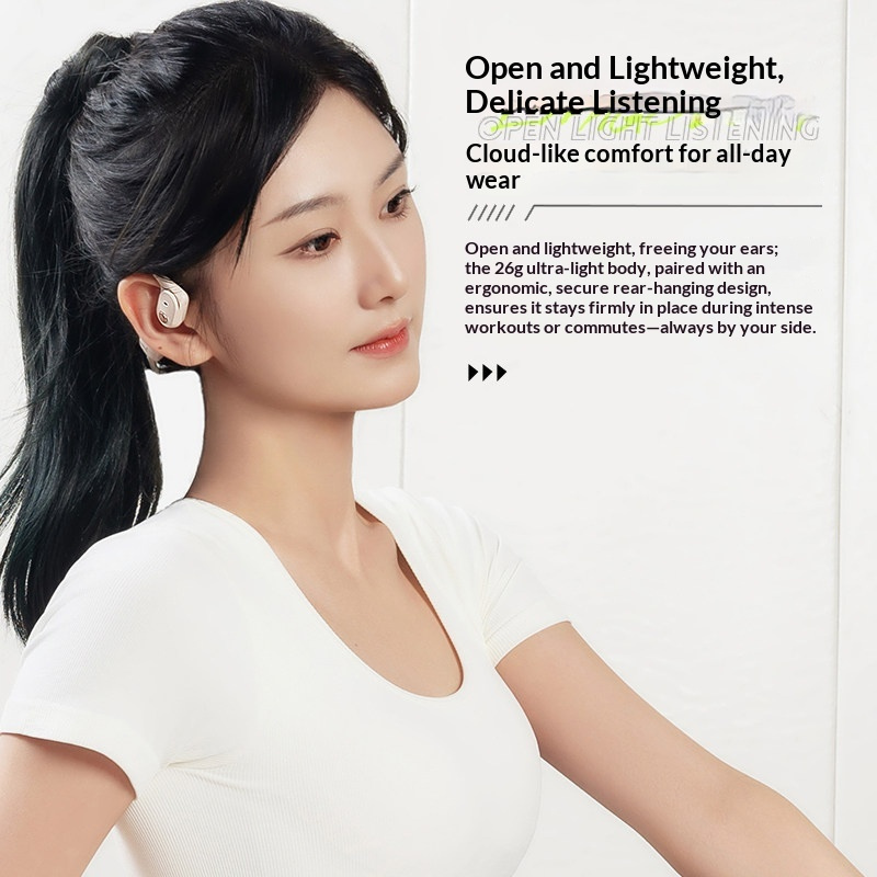 سماعات رأس لاسلكية بتقنية البل - مراجعة Air Conduction Open Ear Running Earbuds وسعره