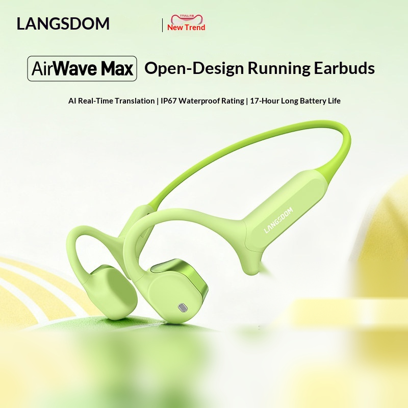 سماعات رأس لاسلكية بتقنية البل - مراجعة Air Conduction Open Ear Running Earbuds وسعره
