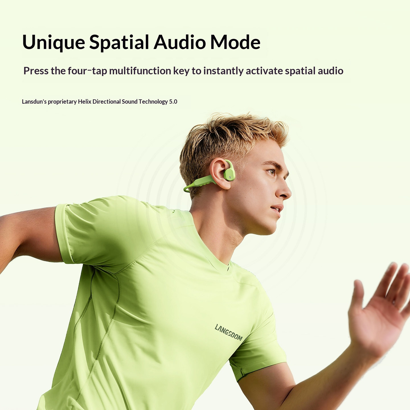 سماعات رأس لاسلكية بتقنية البل - مراجعة Air Conduction Open Ear Running Earbuds وسعره