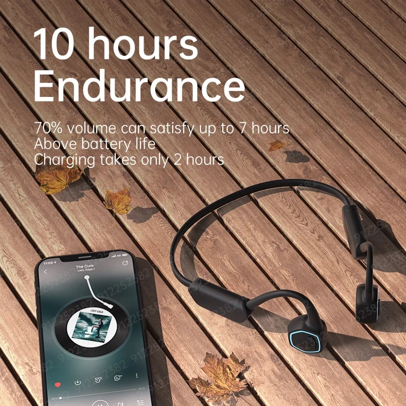سماعة بلوتوث لاسلكية 5.3 IPX8  - مراجعة Bone Conduction Headphones Bluetooth 5.3 وسعره
