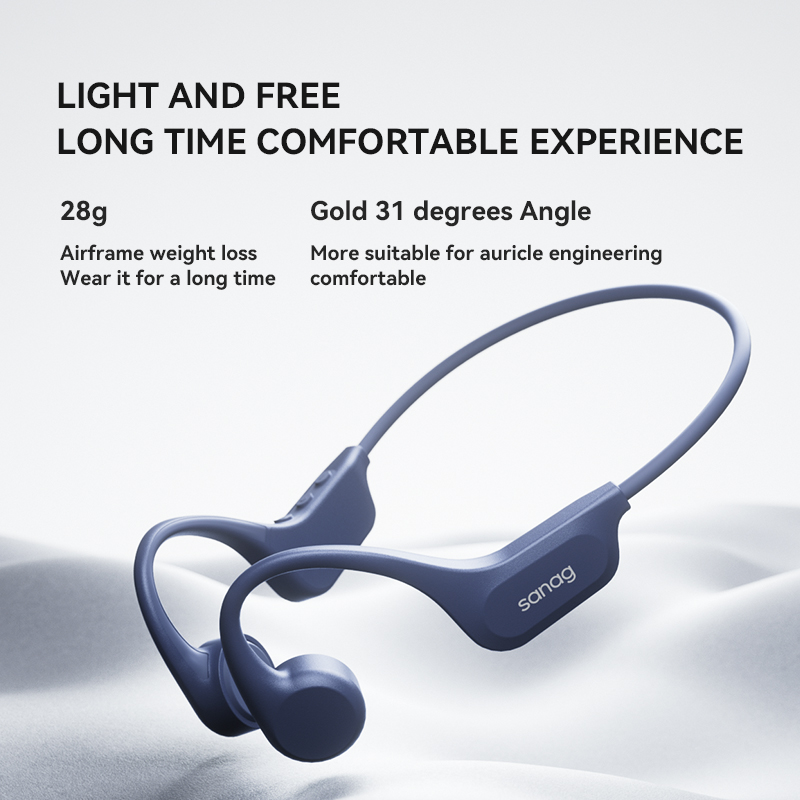 سماعات بلوتوث سناج B60S مقاومة - مراجعة Bone Conduction Headphones Bluetooth 5.3 وسعره