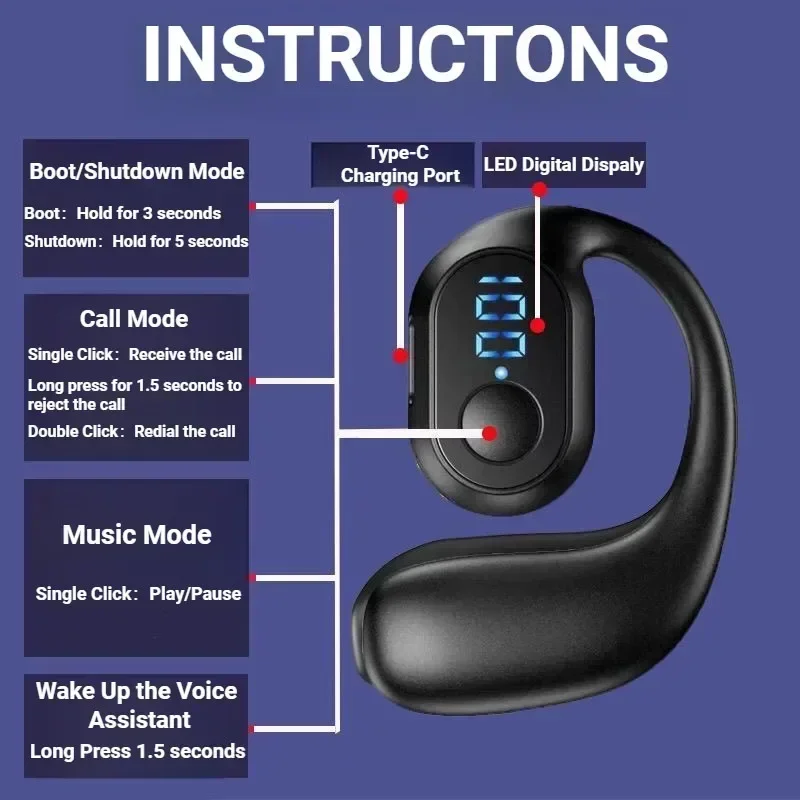سماعات أذن لاسلكية TWS KY2 PRO - مراجعة Silicone Ear Hooks Sports Headphones وسعره