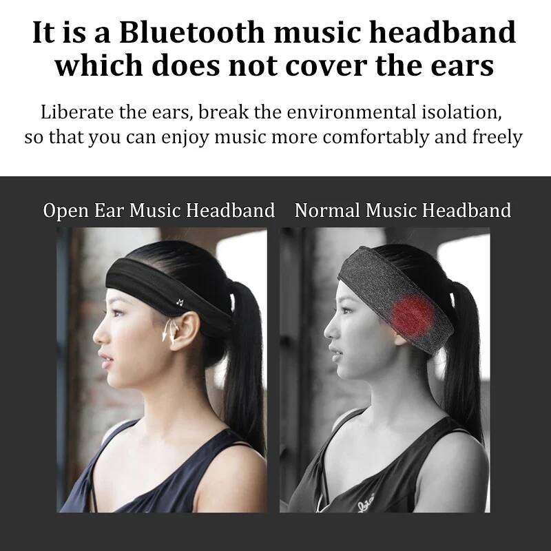 سماعات رأس رياضية لاسلكية بتقن - مراجعة Sports Headband With Bone Conduction وسعره