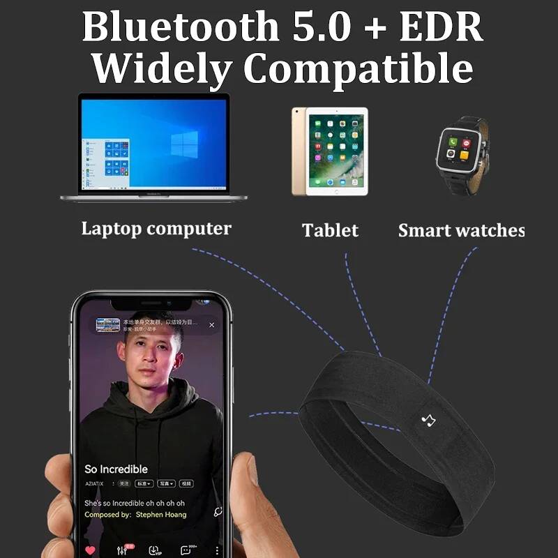 سماعات رأس رياضية لاسلكية بتقن - مراجعة Sports Headband With Bone Conduction وسعره
