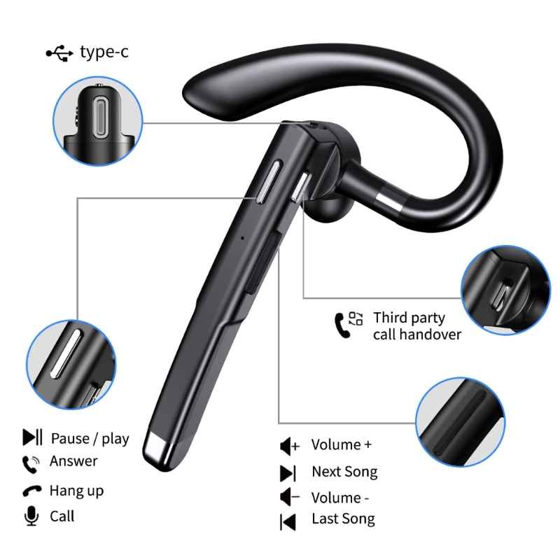 سماعات رأس بأسلوب ربط الأذن ،  - مراجعة Silicone Ear Hooks Sports Headphones وسعره