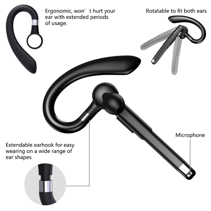 سماعات رأس بأسلوب ربط الأذن ،  - مراجعة Silicone Ear Hooks Sports Headphones وسعره