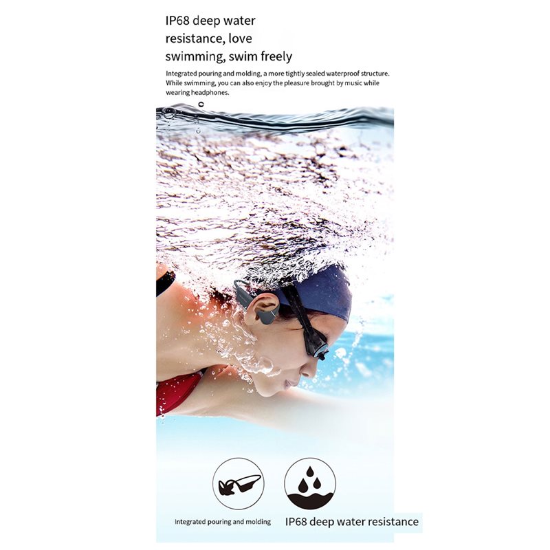 11.11 سماعات رأس بتقنية التوصي - مراجعة Swimming Bone Conduction Earphones Ip68 Mp3 وسعره