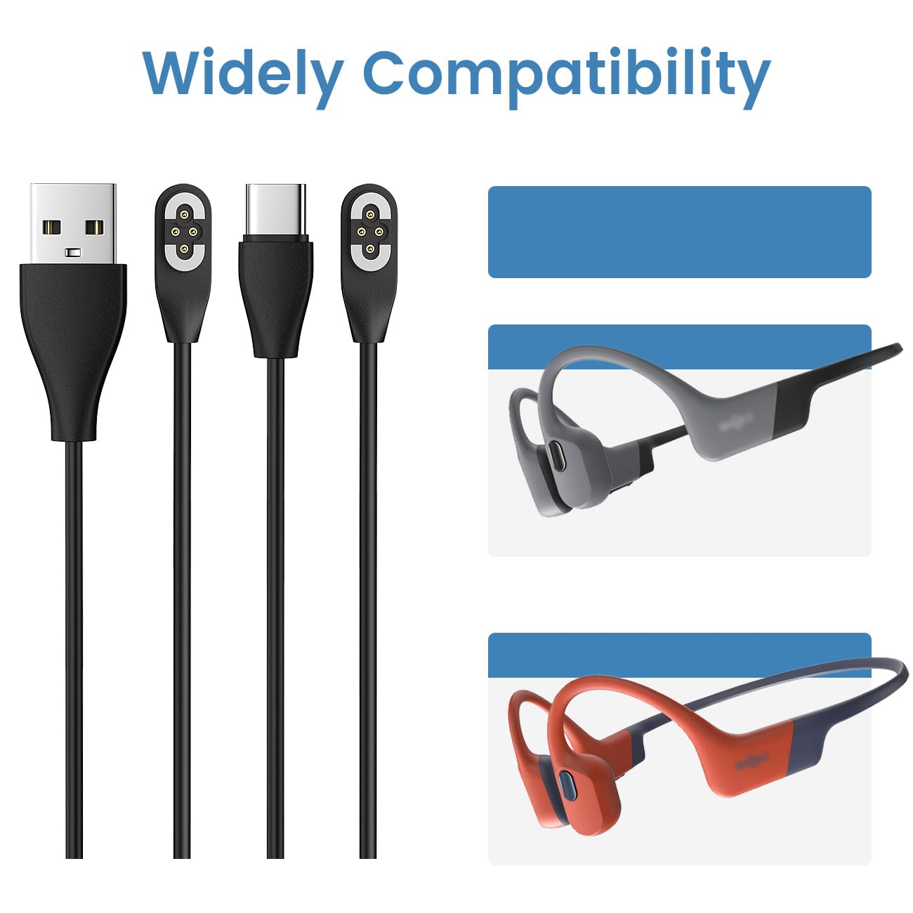 كابل شحن لسماعة Shokz OpenSwim - مراجعة Magnetic Charging Cable Bone Conduction وسعره
