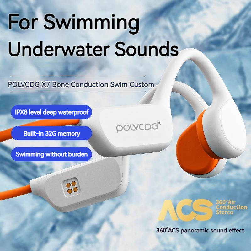 سماعة رأس POLVCDG بتقنية التوص - مراجعة Bone Conduction Headphones Bluetooth 5.3 وسعره