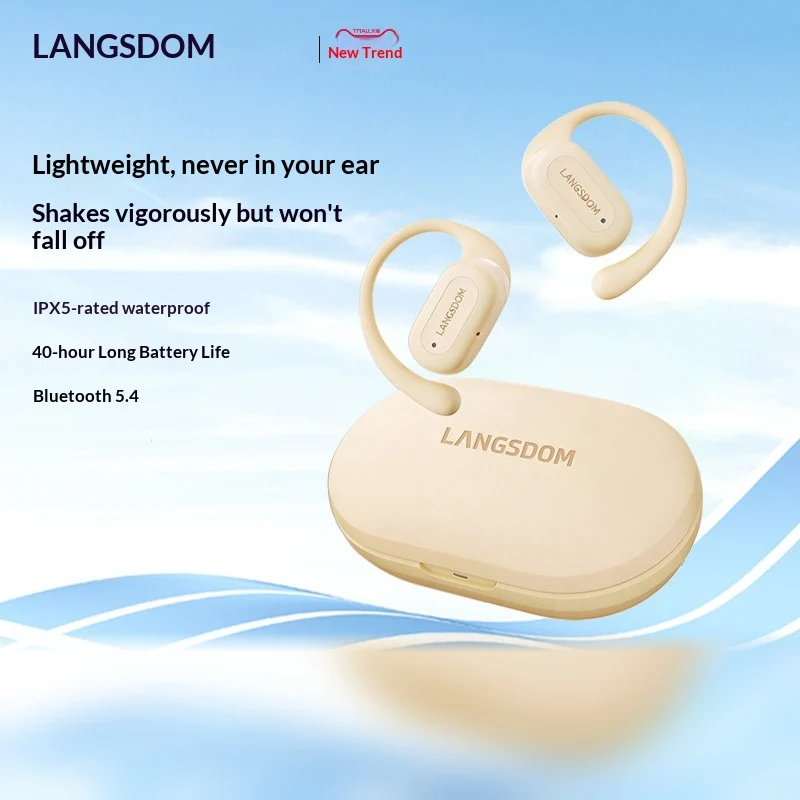 سماعات رأس لاسلكية بتقنية البل - مراجعة Air Conduction Open Ear Running Earbuds وسعره