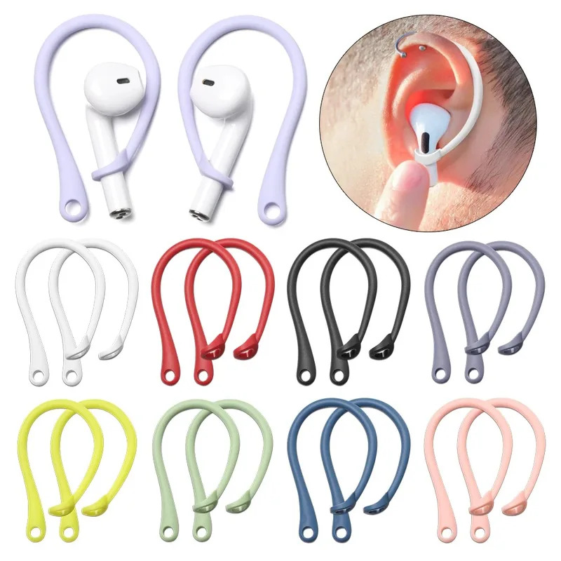 1-3 أزواج من خطافات الأذن المص - مراجعة Silicone Ear Hooks Sports Headphones وسعره