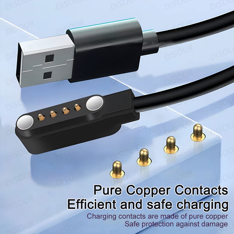 VAORLO 4 دبوس 60 سنتيمتر كابل  - مراجعة Magnetic Charging Cable Bone Conduction وسعره