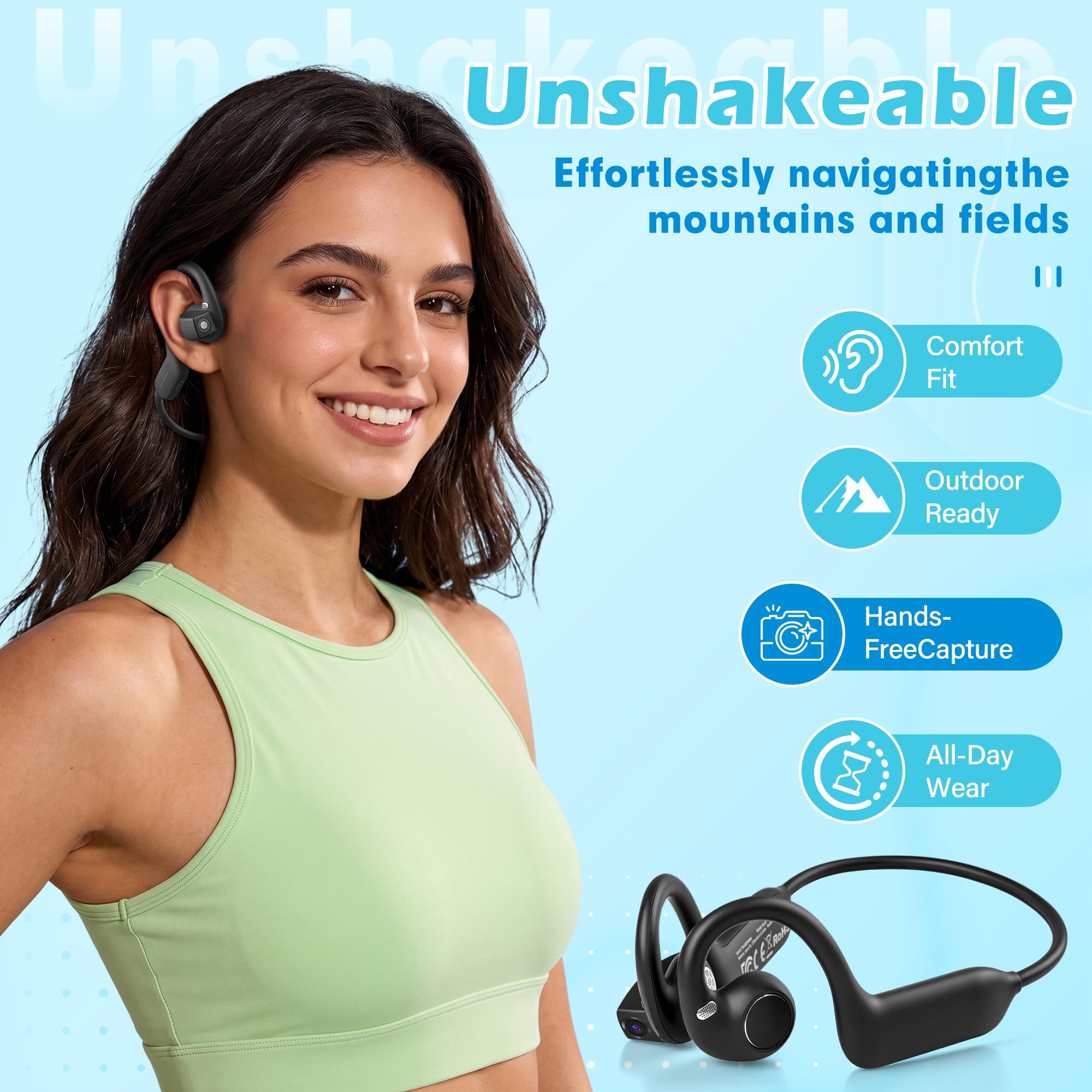 سماعات رأس E12 بتقنية التوصيل  - مراجعة Silicone Ear Hooks Sports Headphones وسعره