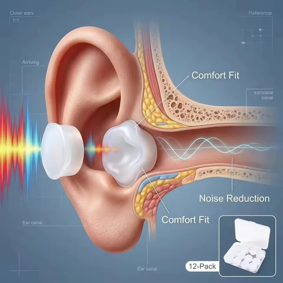 سدادات أذن ناعمة من السيليكون، - مراجعة Waterproof Swimming Earplugs Silicone وسعره