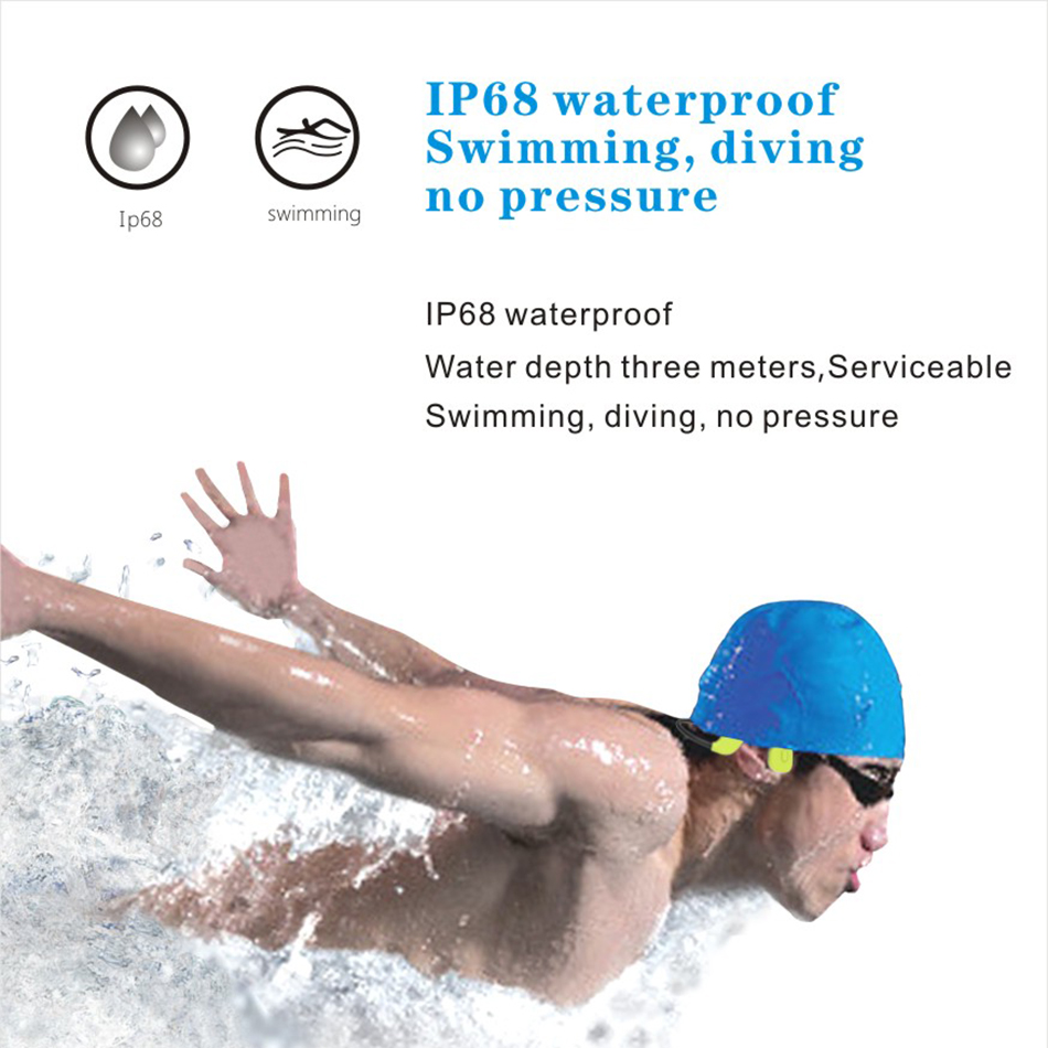 العظام التوصيل السباحة 32 جيجا - مراجعة Swimming Bone Conduction Earphones Ip68 Mp3 وسعره