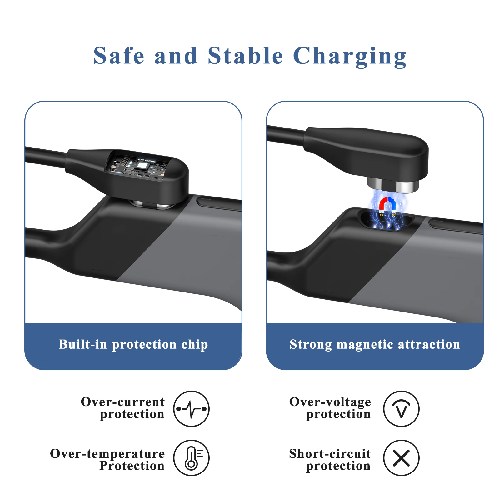 كابل شحن سريع من نوع USB مصنوع - مراجعة Magnetic Charging Cable Bone Conduction وسعره