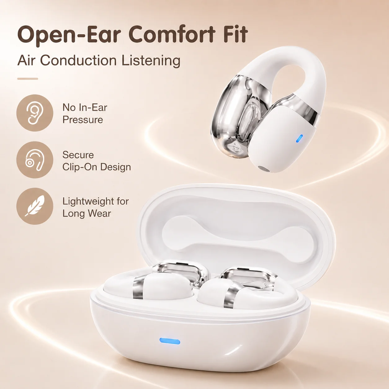 سماعة رأس للألعاب، سماعات بلوت - مراجعة Air Conduction Open Ear Running Earbuds وسعره