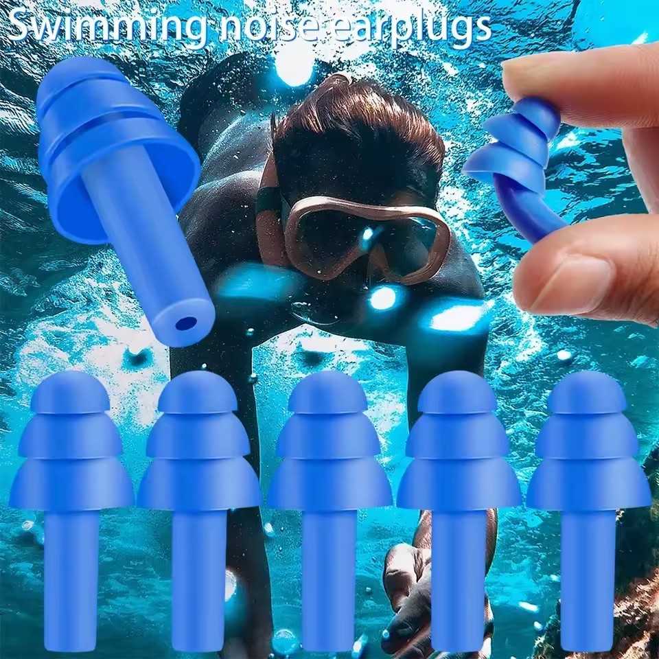 قابلة لإعادة الاستخدام مقاوم ل - مراجعة Waterproof Swimming Earplugs Silicone وسعره
