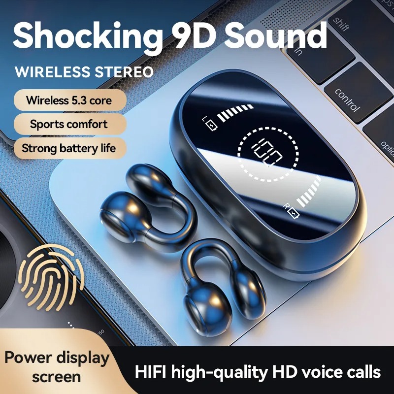 سماعات أذن لاسلكية بتقنية التو - مراجعة Bone Conduction Headphones Bluetooth 5.3 وسعره