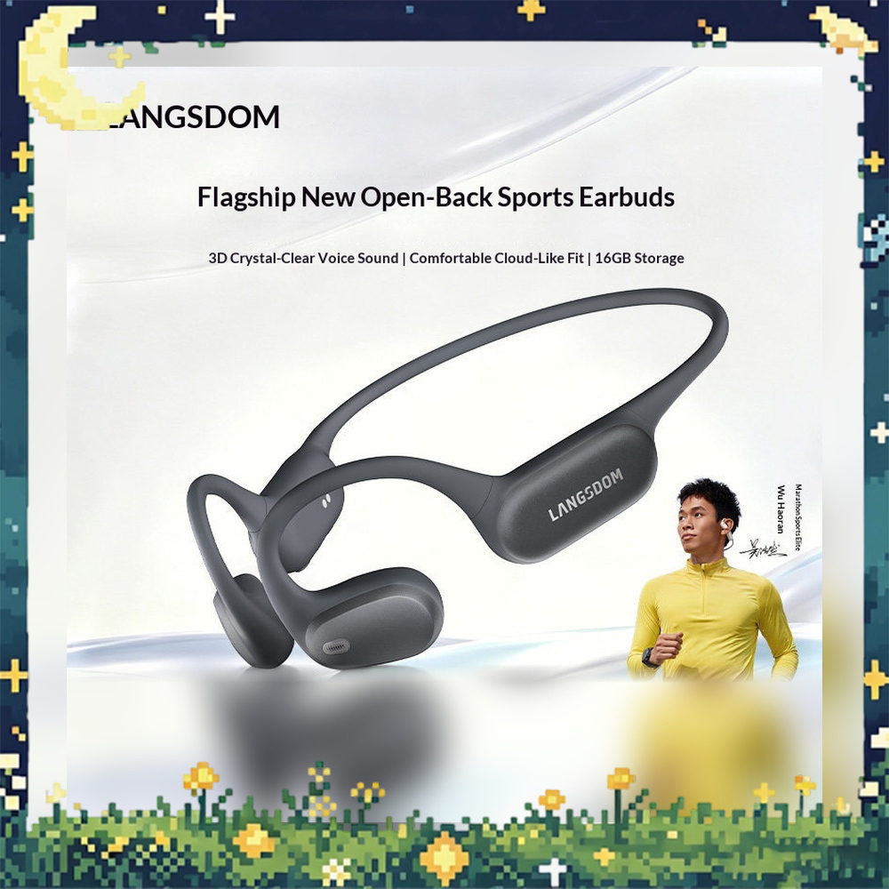 سماعات رأس لاسلكية بتقنية البل - مراجعة Air Conduction Open Ear Running Earbuds وسعره