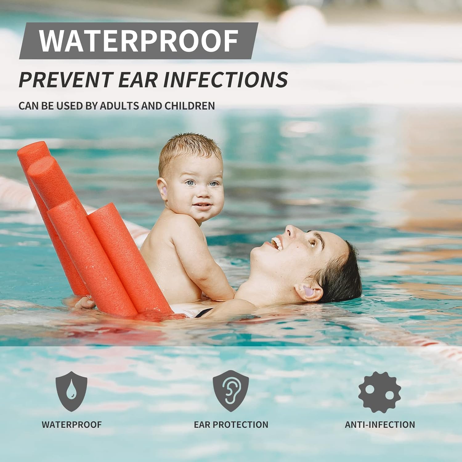 سدادات أذن من السيليكون الناعم - مراجعة Waterproof Swimming Earplugs Silicone وسعره
