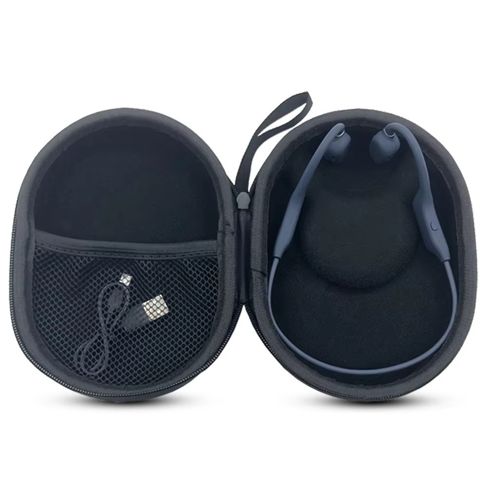 صندوق سماعات الرأس المقاوم للص - مراجعة Hard Travel Case Bone Conduction Earphones وسعره